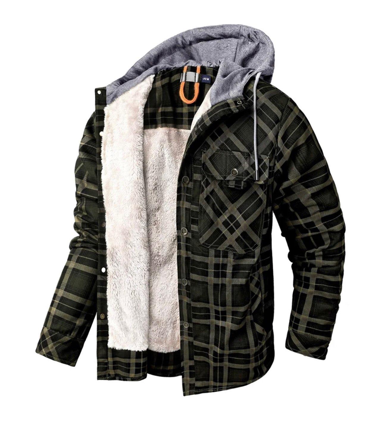 Aloha Aina Poi Co. - Nalu Flannel Jacket - Forest Green - Open