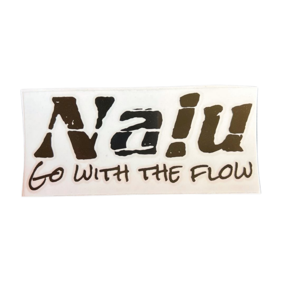 Aloha Aina Poi Co. - Nalu Go With The Flow Sticker - Black