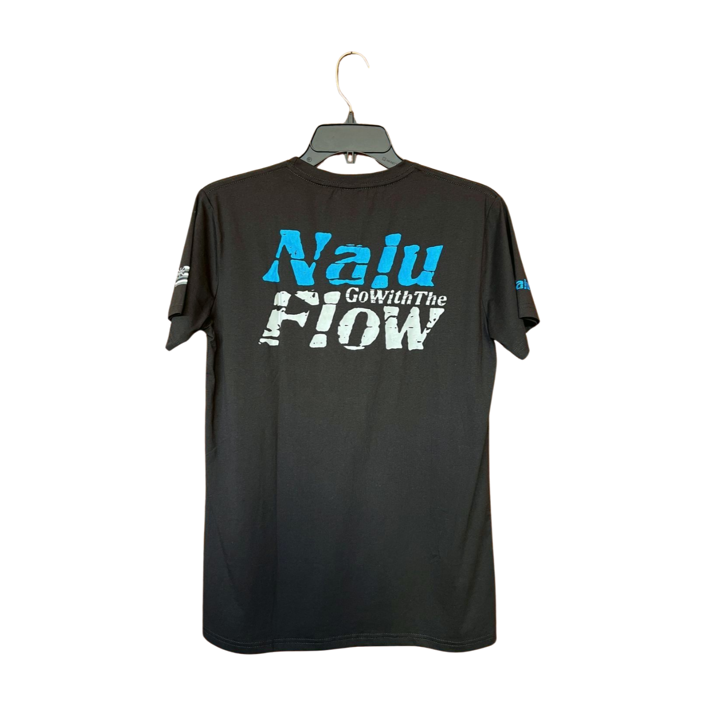 Aloha Aina Poi Co. - Nalu Go With the Flow Short Sleeve T-Shirt - Black - Back View