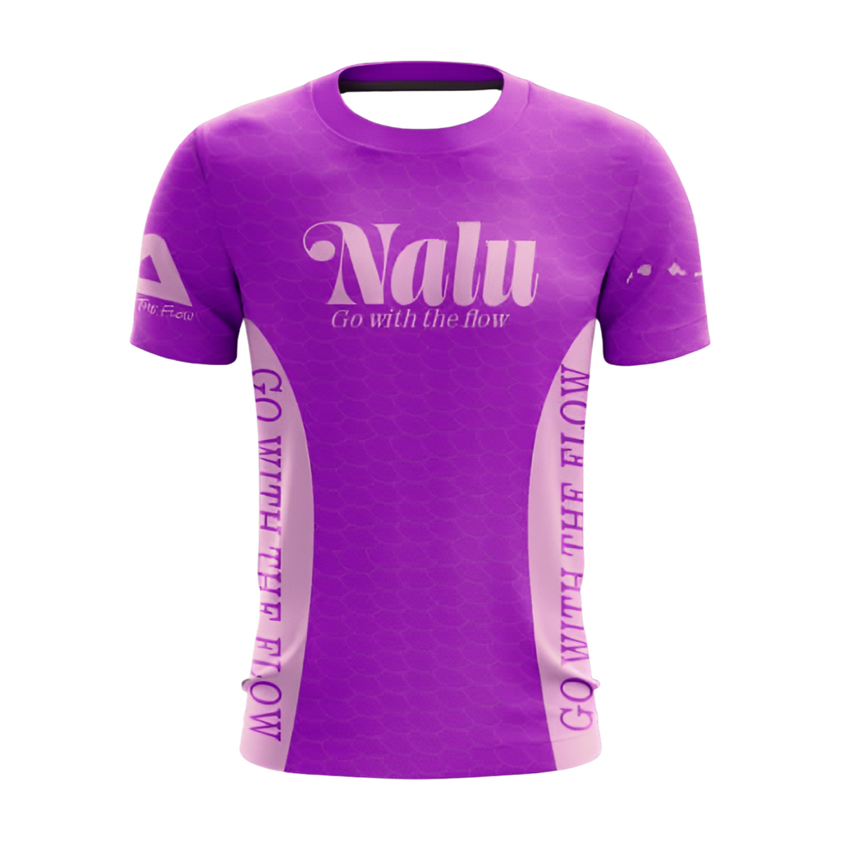 "Nalu Go With The Flow" Unahi T-Shirt in Fuchsia Pink - Front View | Nalu Gear