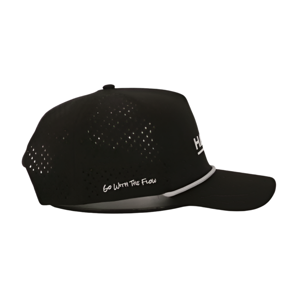 Hawai'i Black Snapback Hat - Right Side View | Nalu Gear