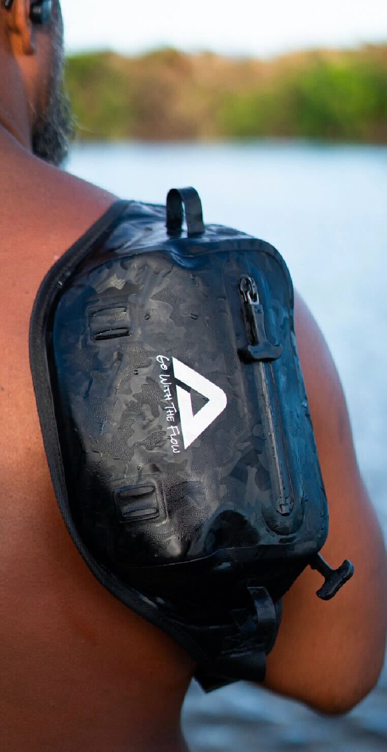 Nalu Camo Waterproof Fanny Pack in Black | Nalu Gear