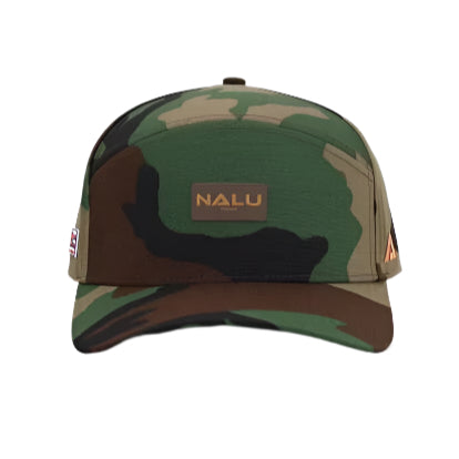 Camo Snapback Hat - Front View | Nalu Gear