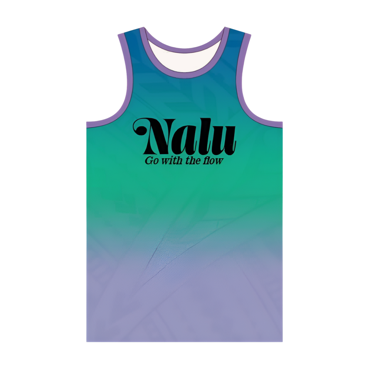 "Nalu Go With The Flow" Bright Tribal Tank Jersey - Front View | Nalu Gear