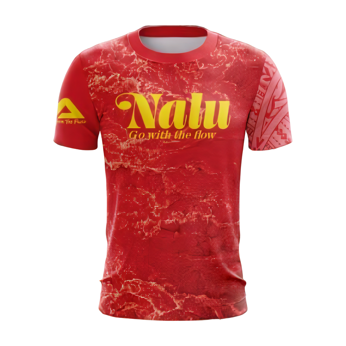 Red Nalu Jersey w/Tribal Sleeve - Front View | Nalu Gear
