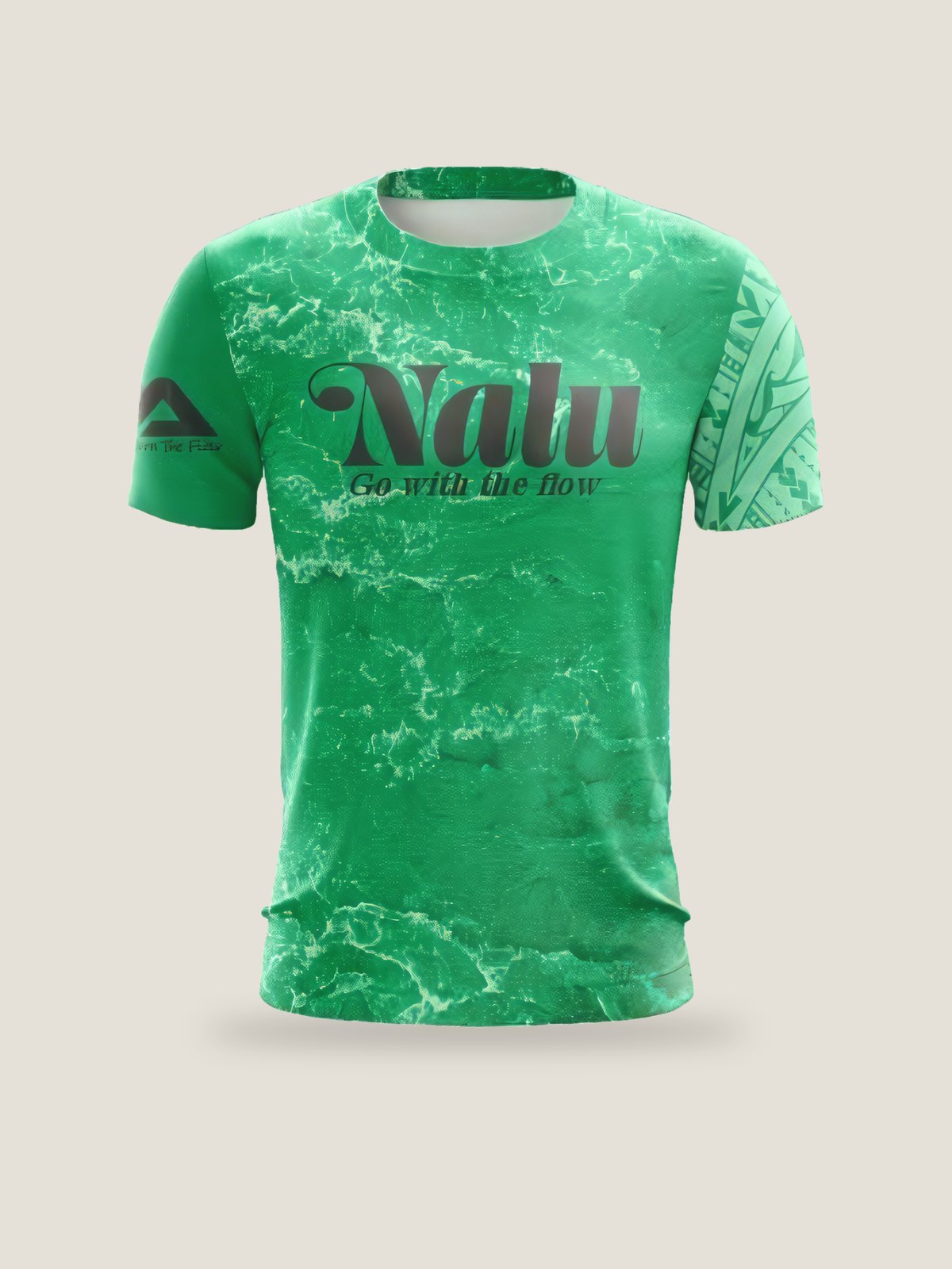 Green Nalu Jersey w/Tribal Sleeve, front