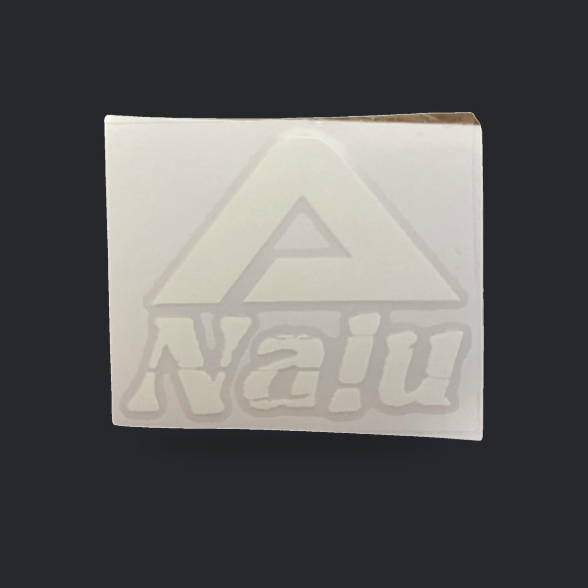 Nalu Logo Decal Sticker - White, front