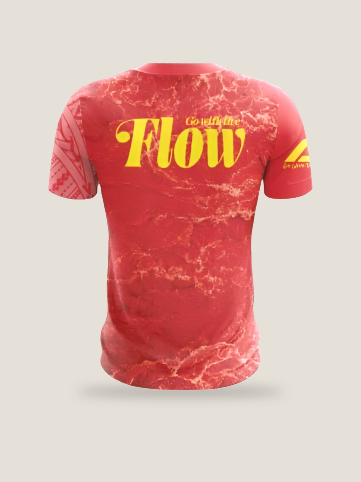 Red Nalu Jersey w/Tribal Sleeve, back