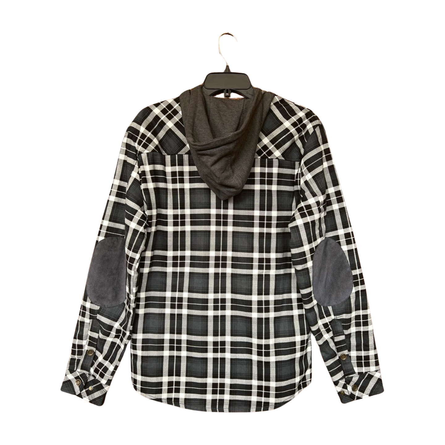 Aloha Aina Poi Co. - Hooded Flannel Jacket - Gray - Back View