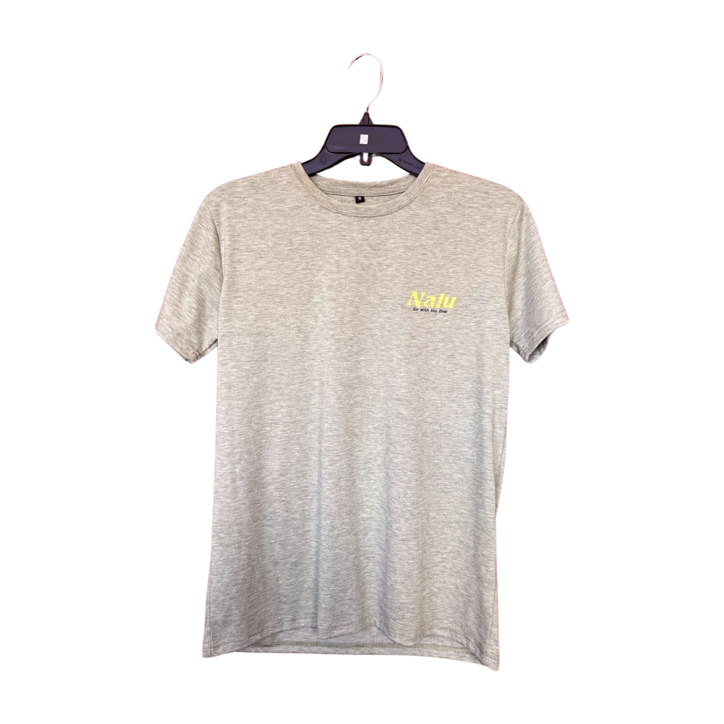 Aloha Aina Poi Co. - Nalu Go With the Flow Short Sleeve T-Shirt - Heather Green - Front View