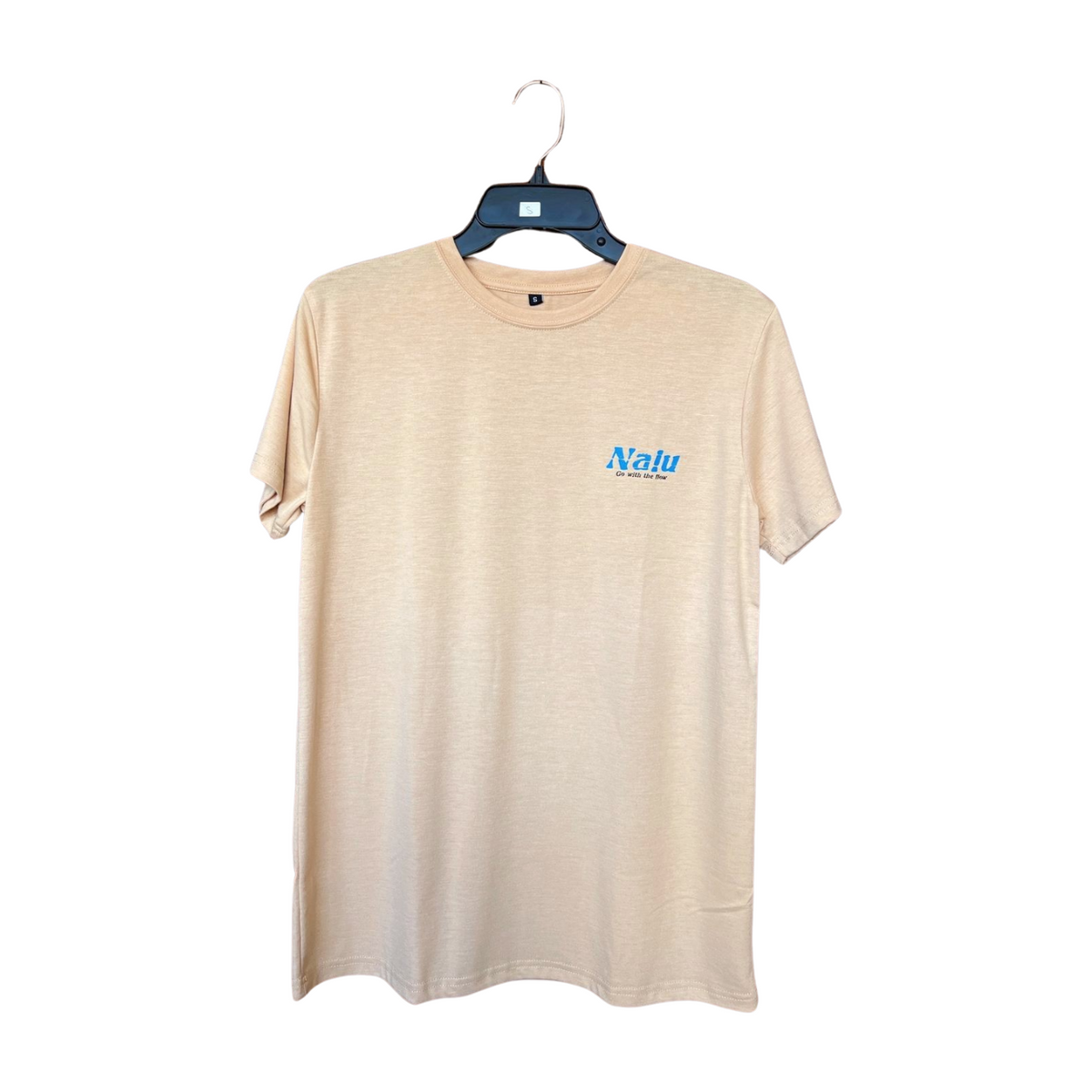 Aloha Aina Poi Co. - Nalu Go With The Flow Short Sleeve T-Shirt - Tan - Front View