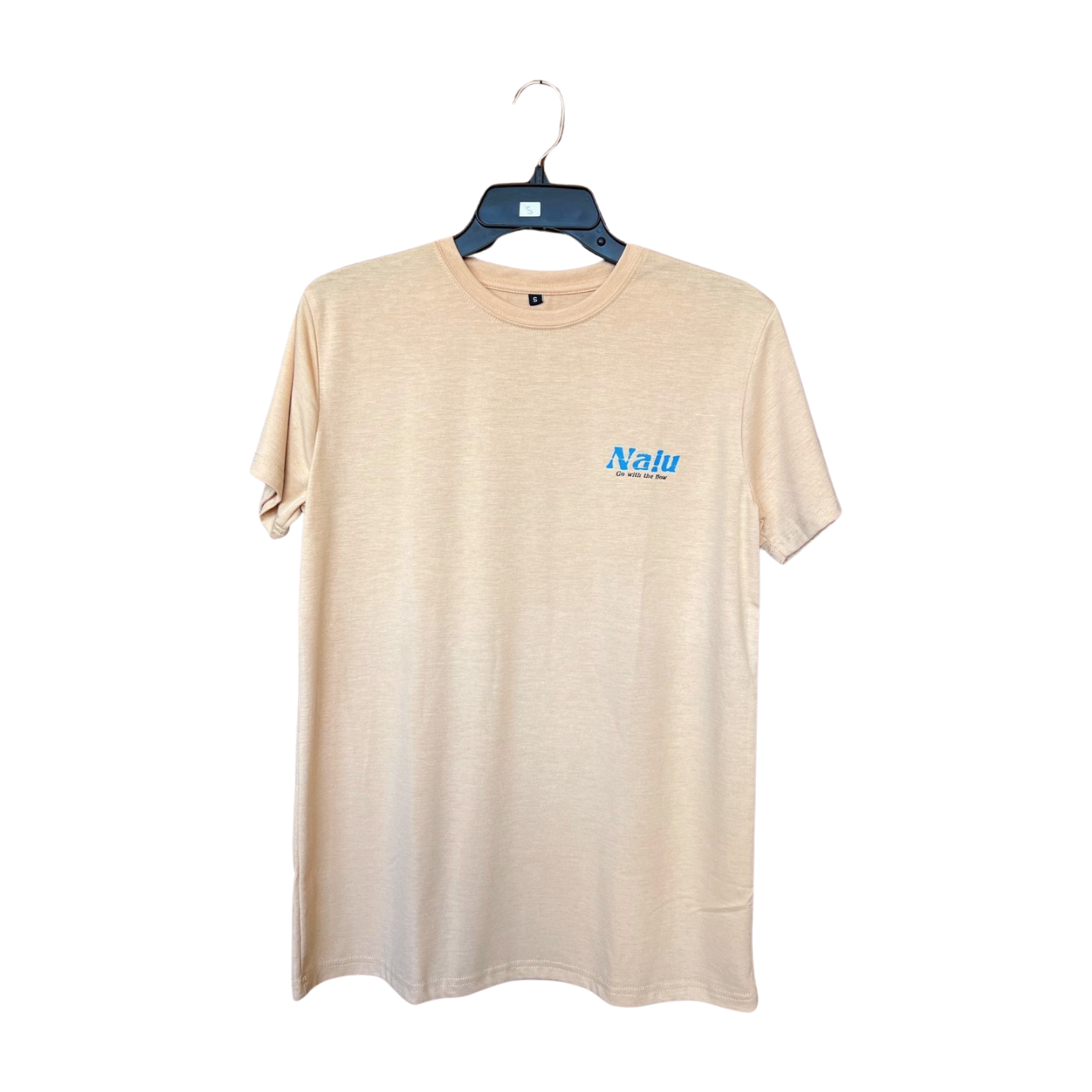 Aloha Aina Poi Co. - Nalu Go With The Flow Short Sleeve T-Shirt - Tan - Front View
