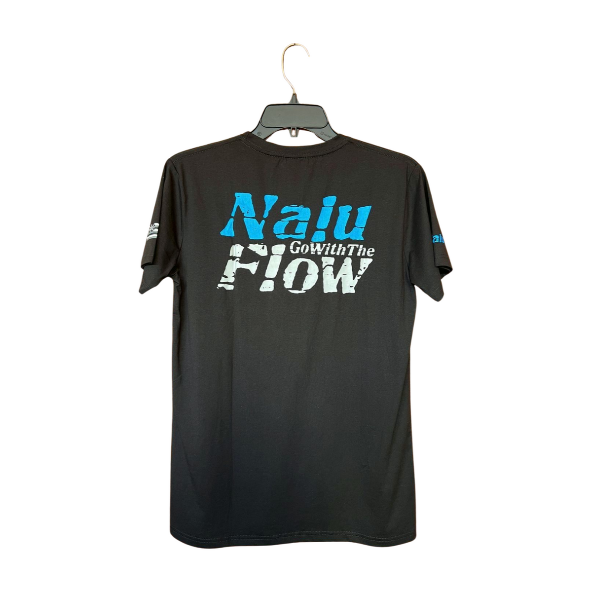 Aloha Aina Poi Co. - Nalu Go With the Flow Short Sleeve T-Shirt - Black - Back View