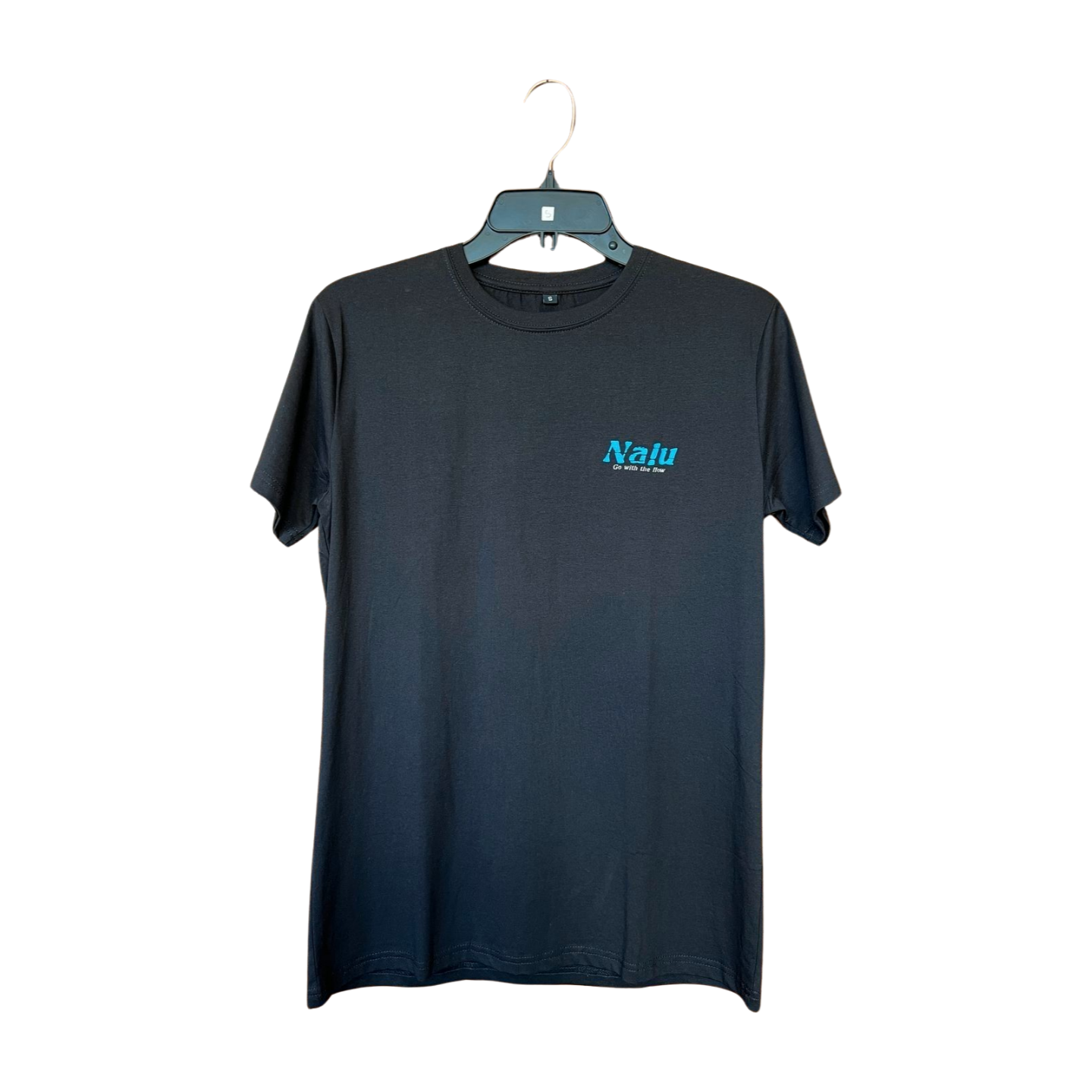 Aloha Aina Poi Co. - Nalu Go With the Flow Short Sleeve T-Shirt - Black - Front View