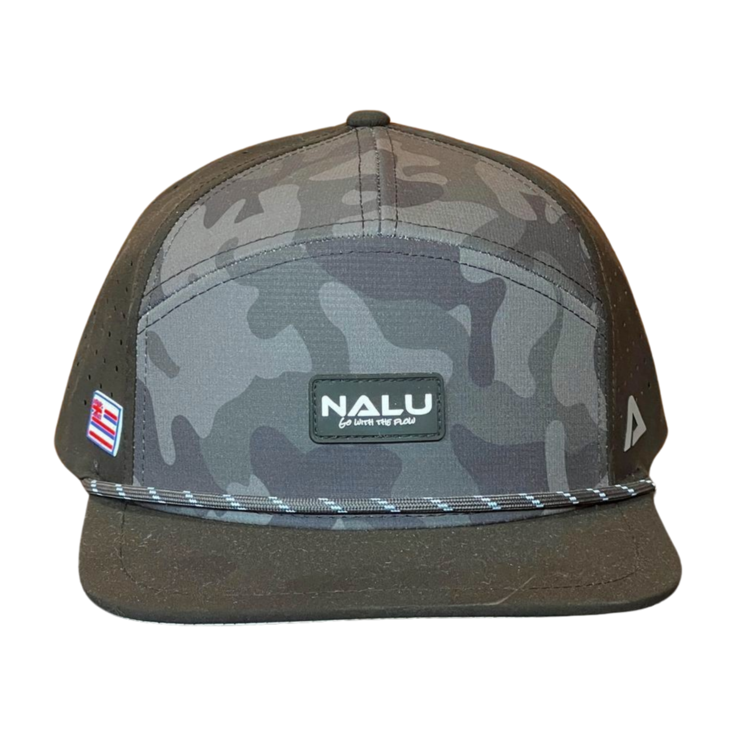 Aloha Aina Poi Co. - Nalu Snapback Hat - Gray Camo - Front View