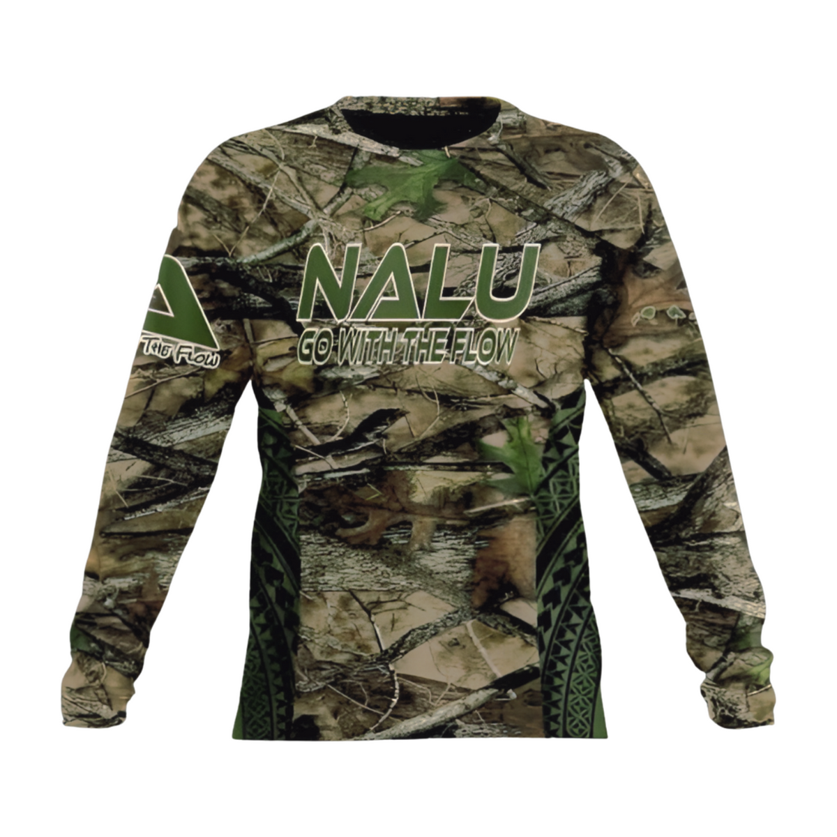 Nalu Go with the Flow Dri-Fit Long Sleeve T-Shirt - Green Camo