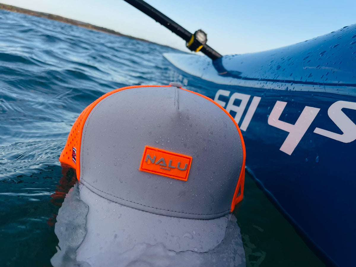 Nalu Waterproof Hat - Grey/Orange
