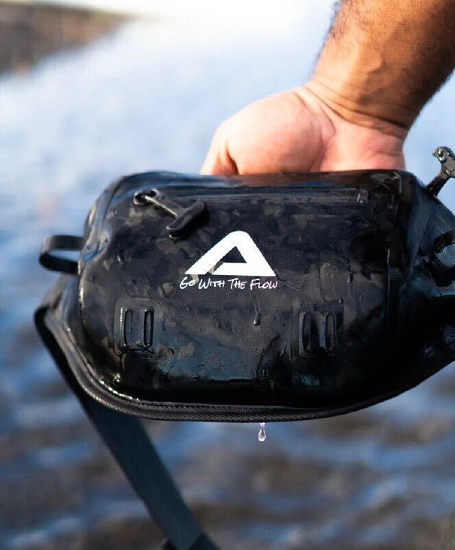 Nalu Camo Waterproof Fanny Pack in Black - Front View | Nalu Gear