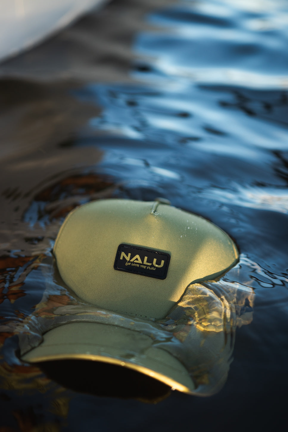 Nalu Green Waterproof Hat - Front View | Nalu Gear