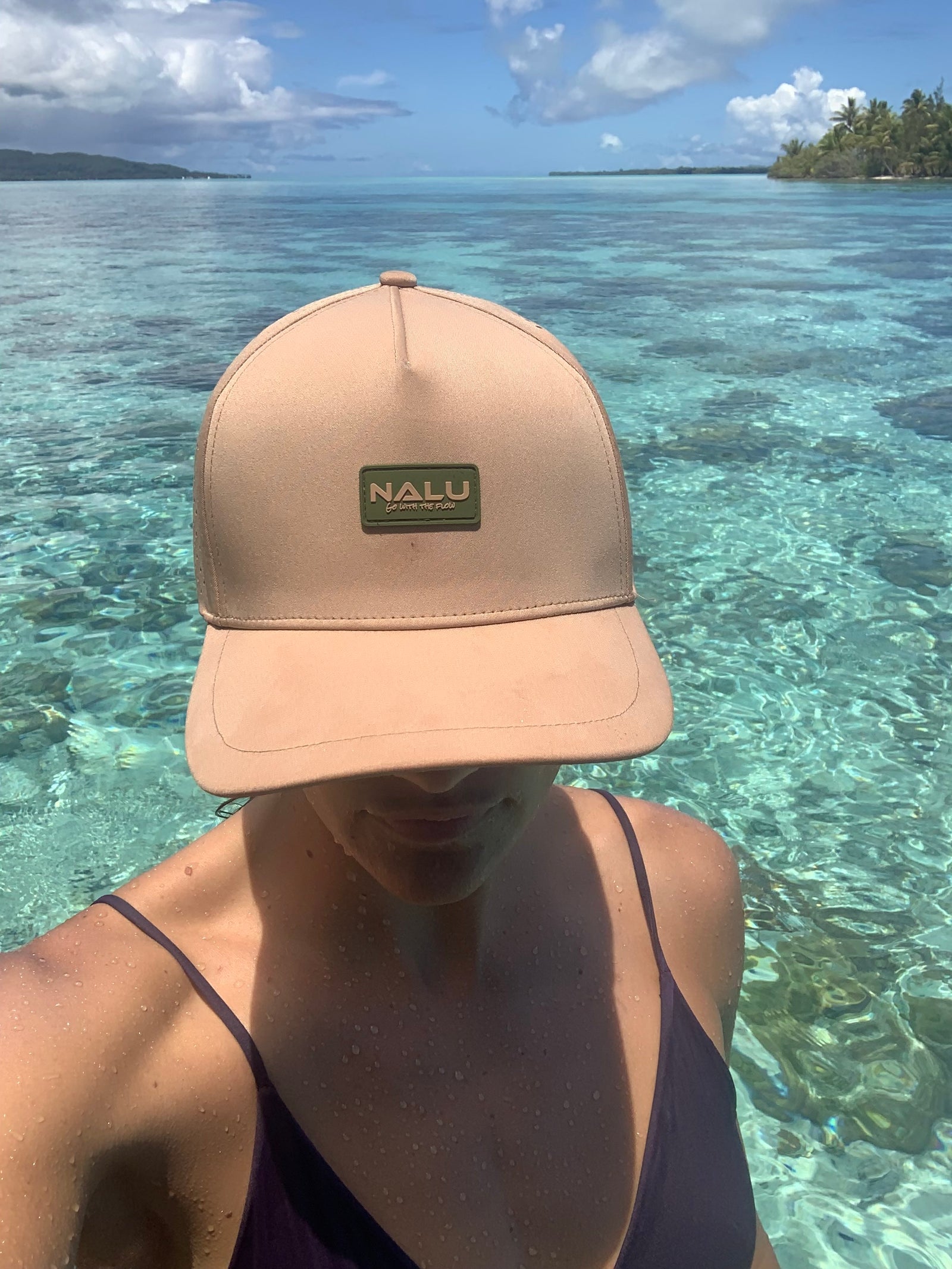 Nalu Beige Waterproof Hat