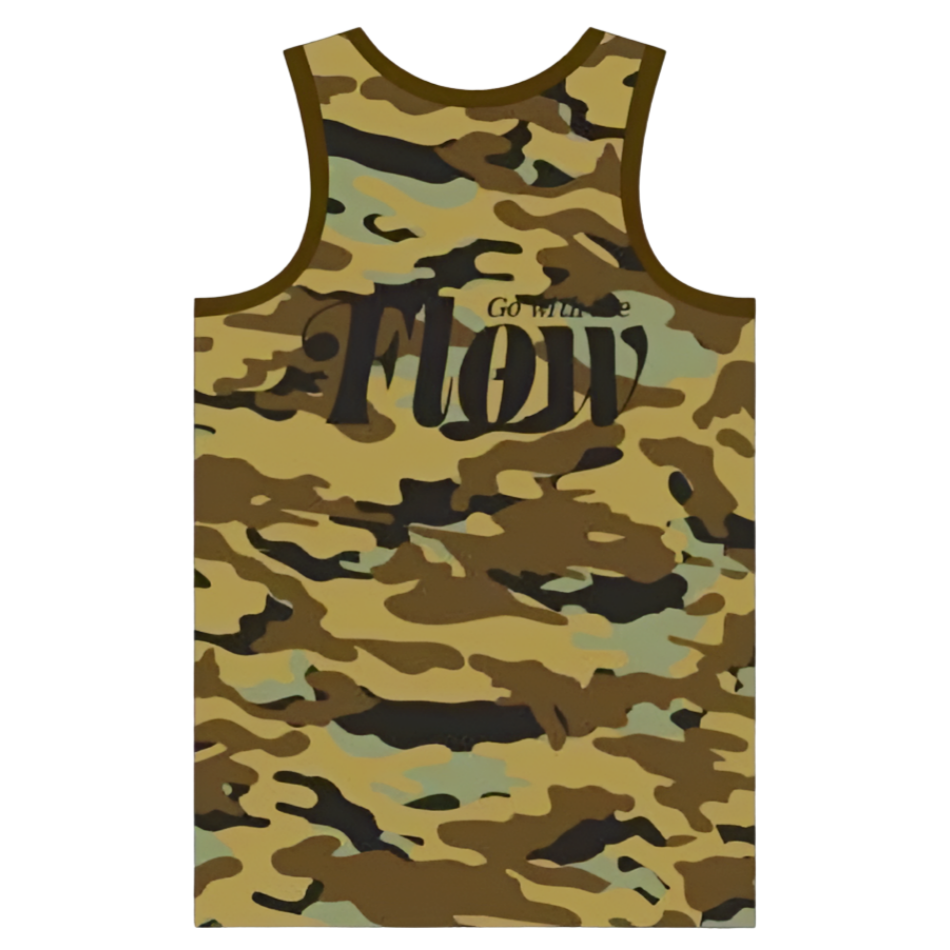 Camo Nalu "Go With The Flow" Tank - Back View | Nalu Gear