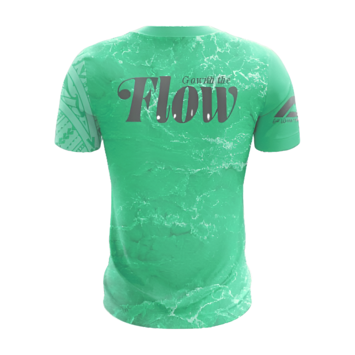 Green Nalu Jersey w/Tribal Sleeve - Back View | Nalu Gear