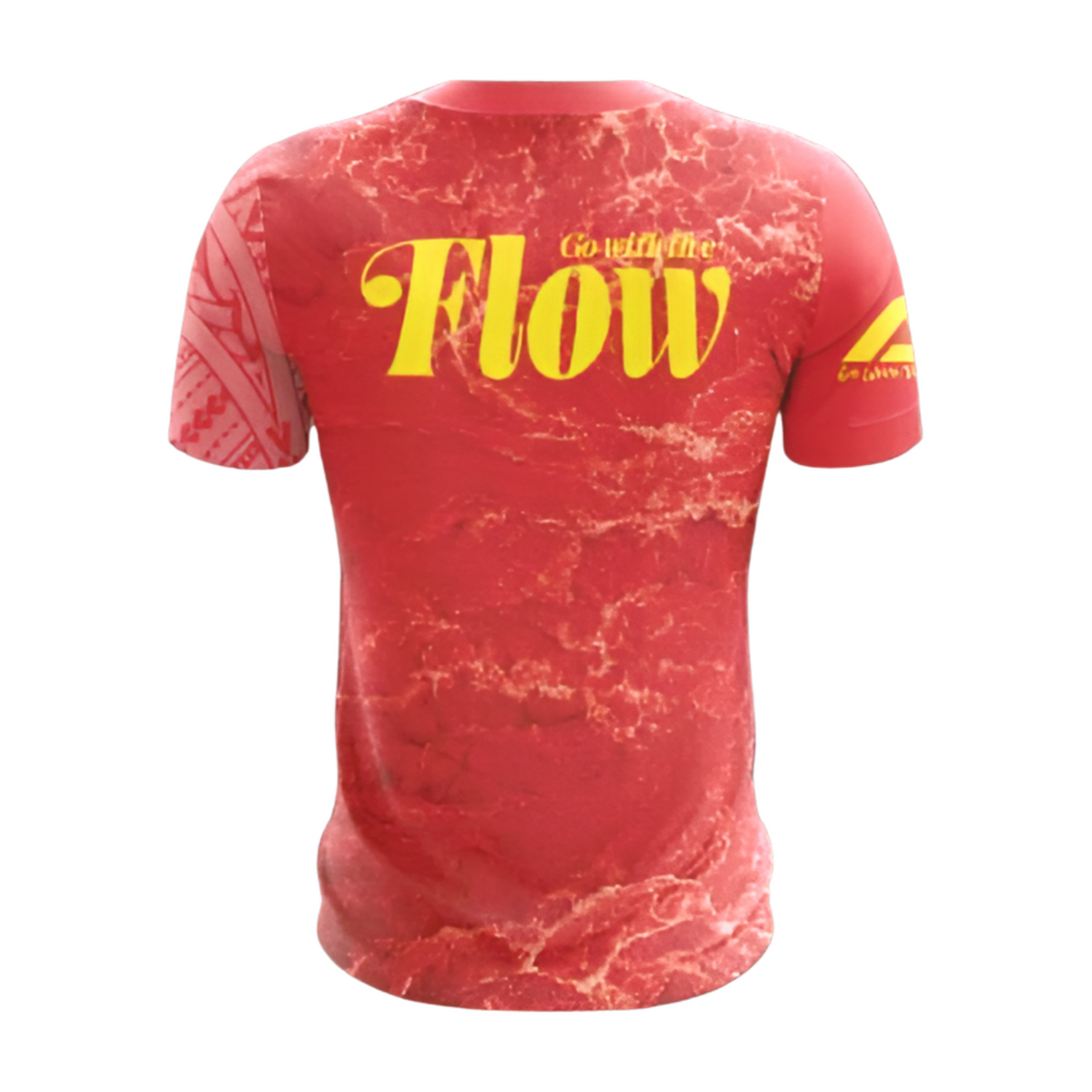Red Nalu Jersey w/Tribal Sleeve - Back View | Nalu Gear