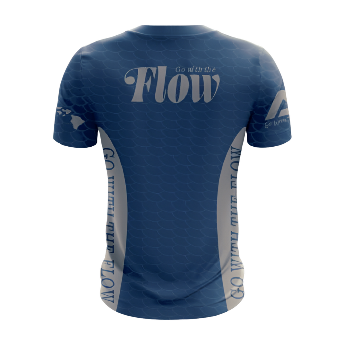 "Nalu Go With The Flow" Unahi T-Shirt in Navy Blue - Back View | Nalu Gear