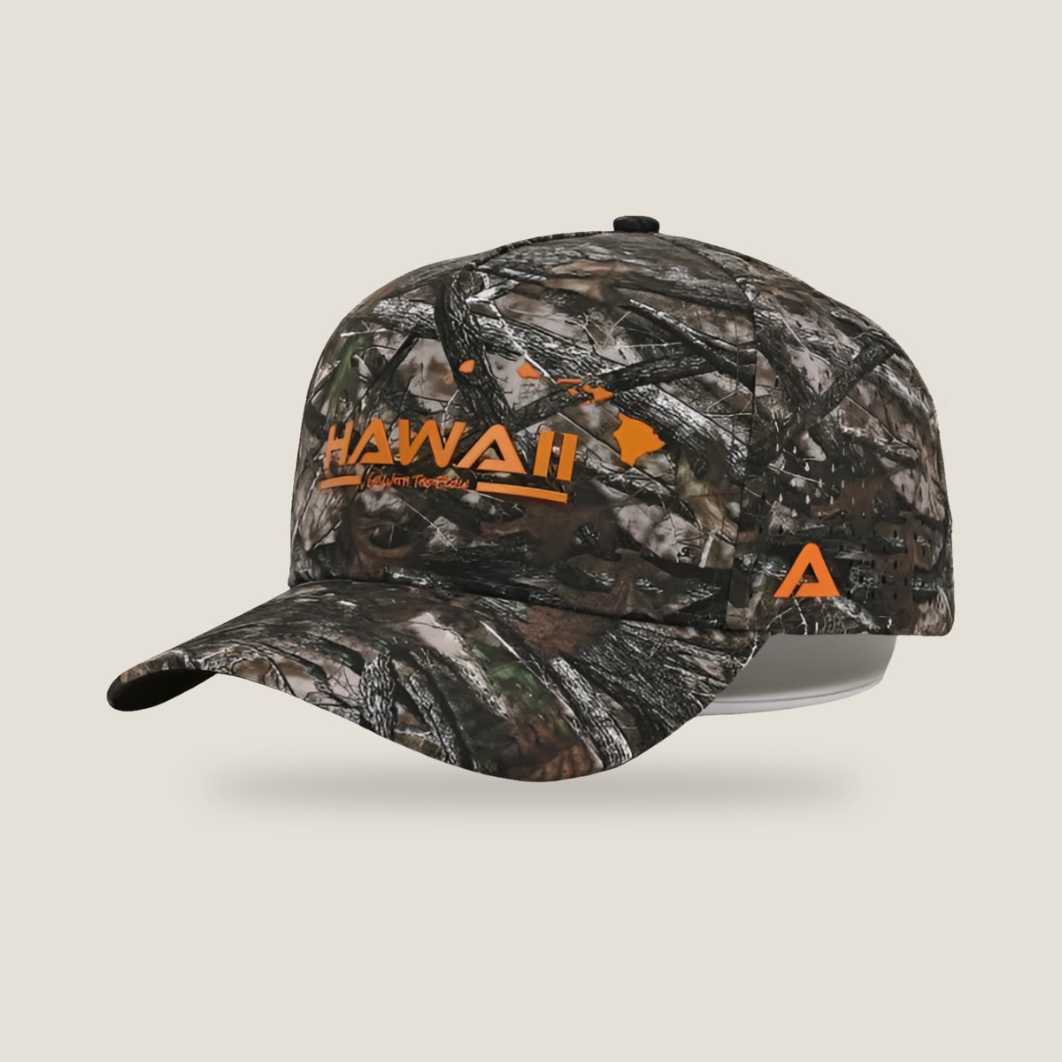Hawaiʻi Green Camo Snapback, angle