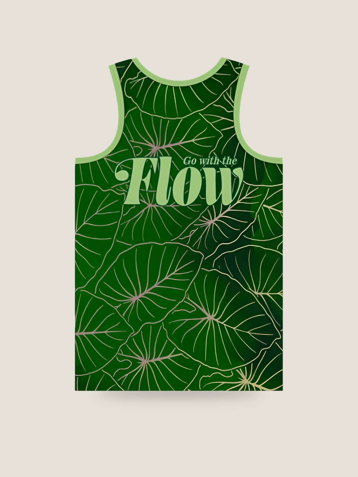 Kalo Leaf Nalu Tank - Light Green, back