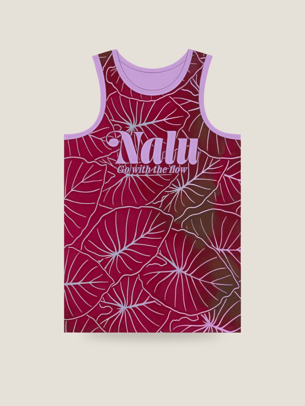 Kalo Leaf Nalu Tank - Purple, front