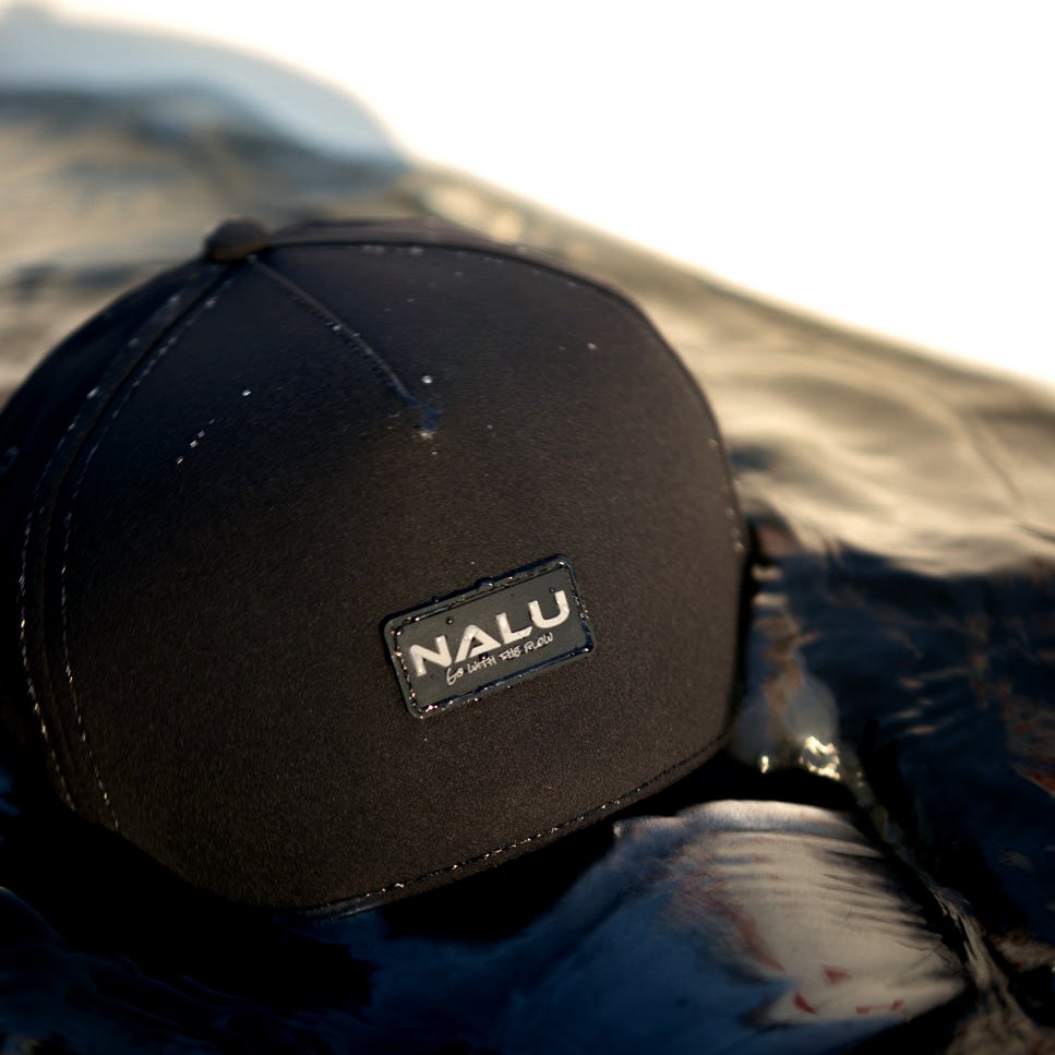 Nalu Black Waterproof Hat, on the water