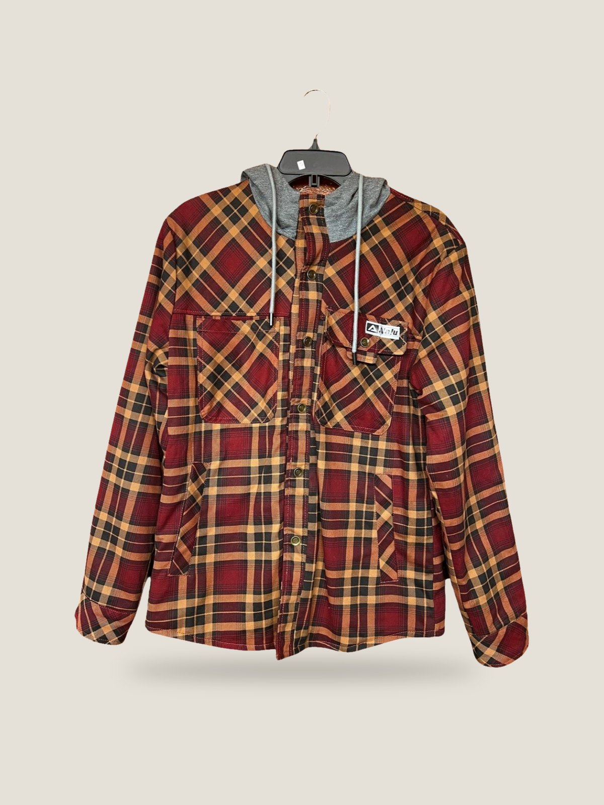 Nalu Flannel Jacket - Brown, front