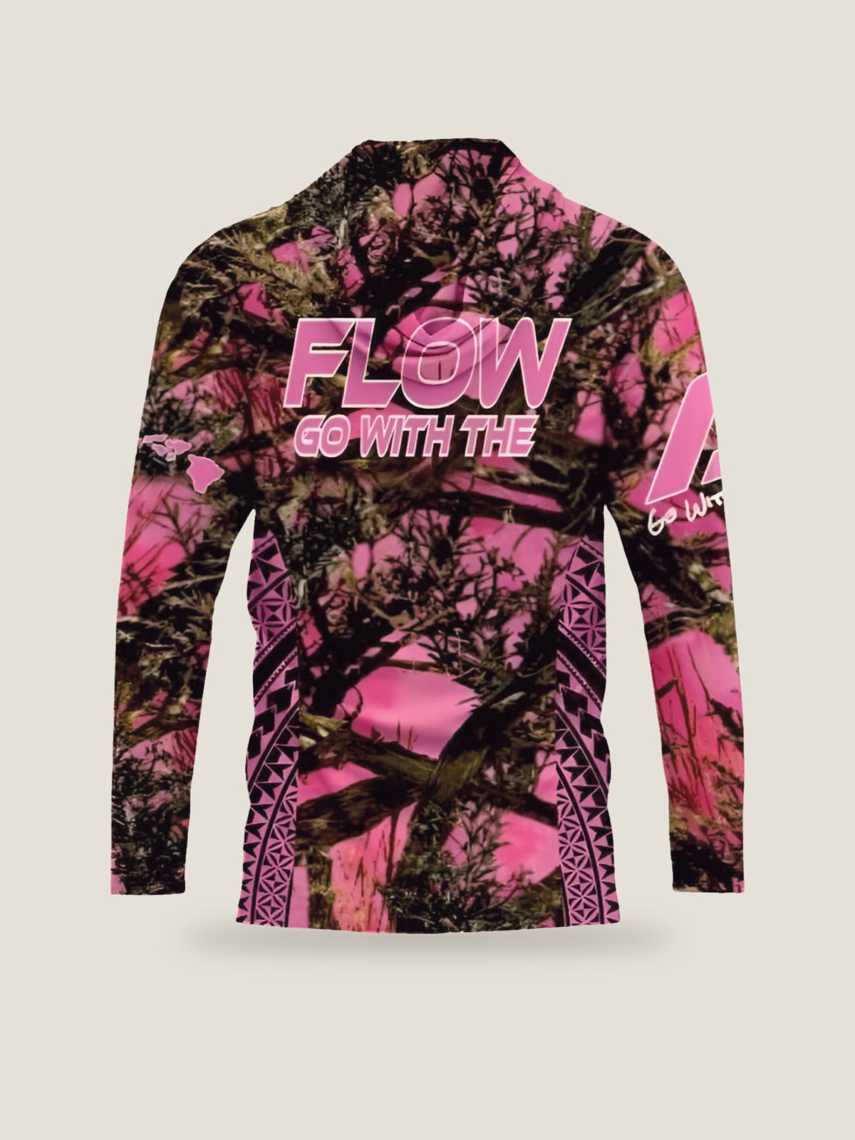 Nalu Go with the Flow Long Sleeve - Pink Camo, back