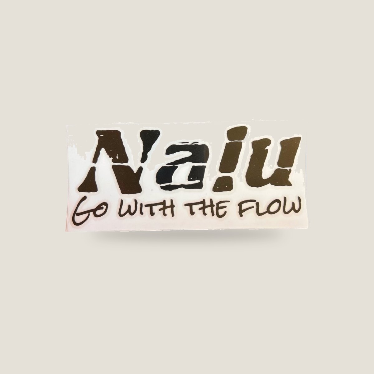 Nalu Go With The Flow Sticker - Black, front