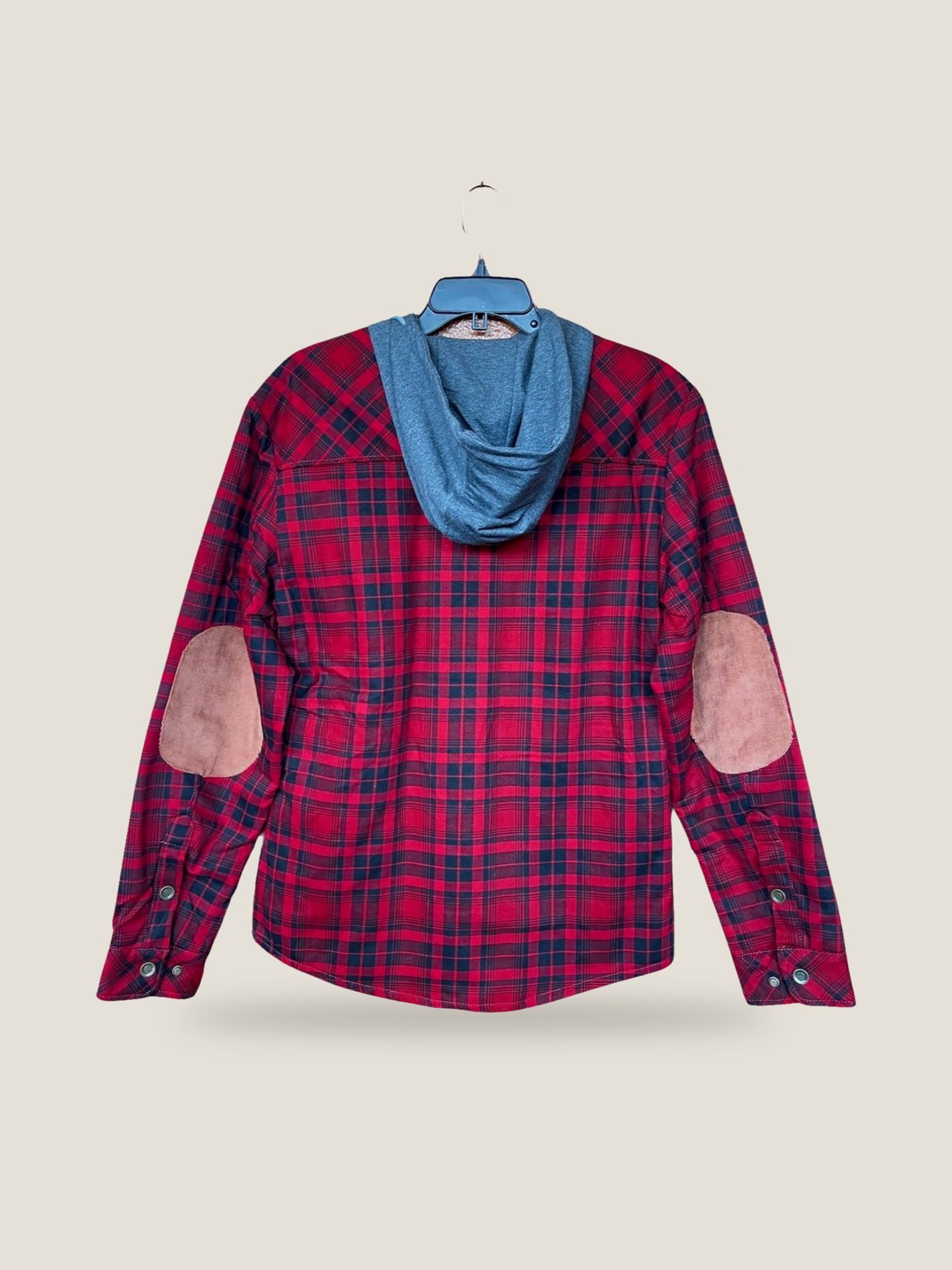 Nalu Hooded Lined Flannel Jacket - Red, front