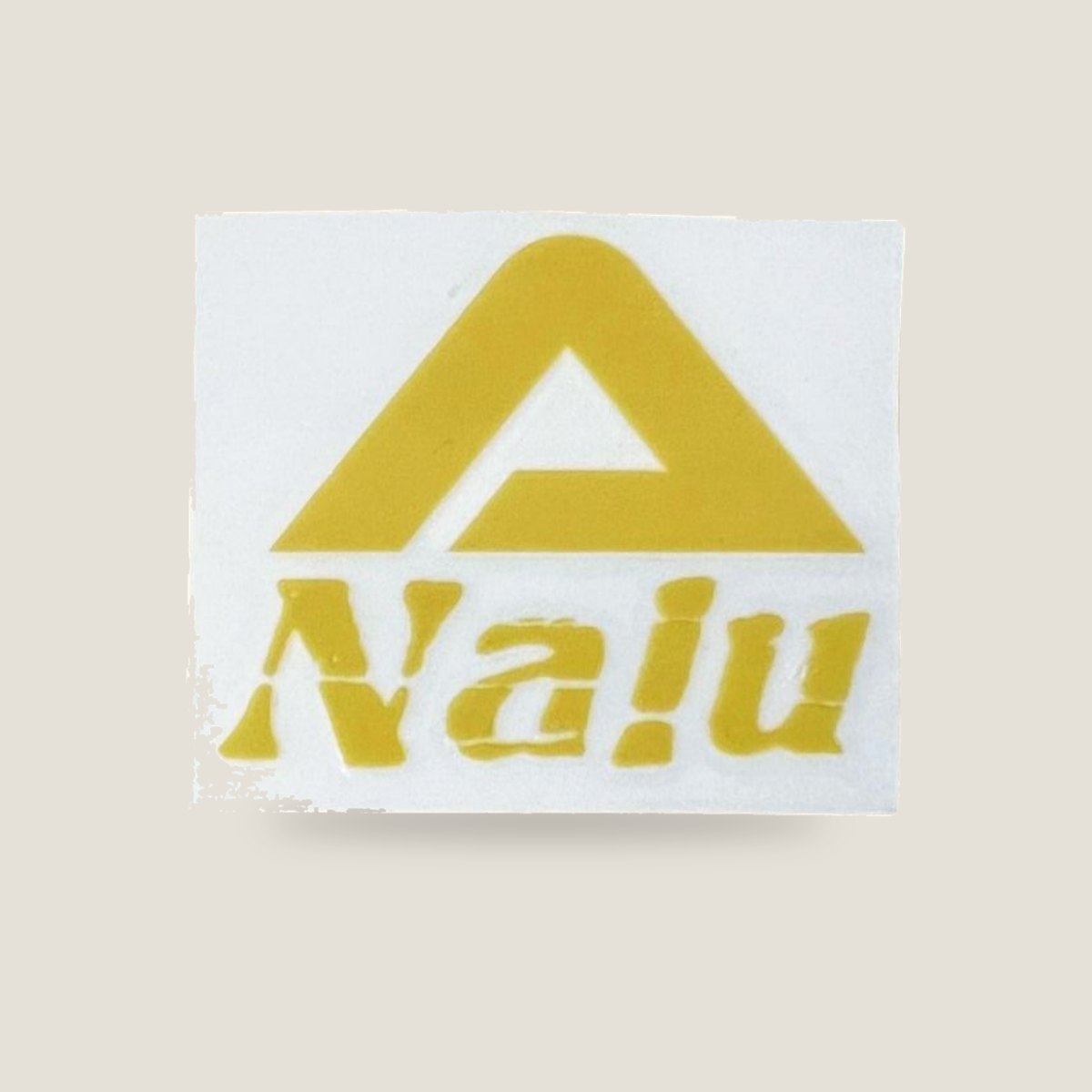 Nalu Logo Decal Sticker - Yellow, front